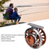 Fly Fishing Reel, 3/4 Weight, CNC Machined Aluminum Alloy Body, 1:1 Gear Ratio, 3 Bearings, Sealed Fishing Reel