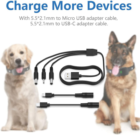 Shock Collar Charger Replacement for Dogrook Mini Educator, E Collar Charger for Nvk Patpet Petsafe Petspy