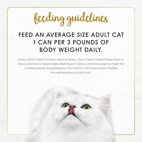 Pack (Pack 30) 3 oz. Purina Fancy Feast Grilled Wet Cat Food Poultry and Beef Collection Wet Cat Food Variety - of Cans