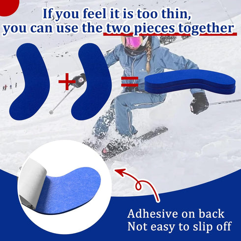 Self-Adhesive J-Bar Boot Fitting Pads & Ski Boot Fitting Foam Ankle Wrap Pads for Relieve Ankle Pressure