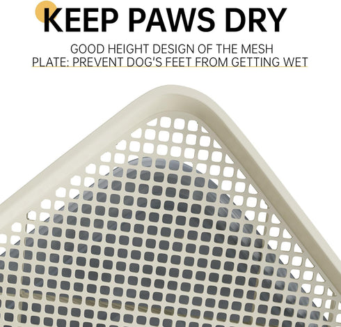 KOLA PANDA 23.6"x17.68" Dog Potty Tray, Indoor Pet Pee Pad Holder,Puppy Training Holder,Bathroom Dog Litter Box, Pet