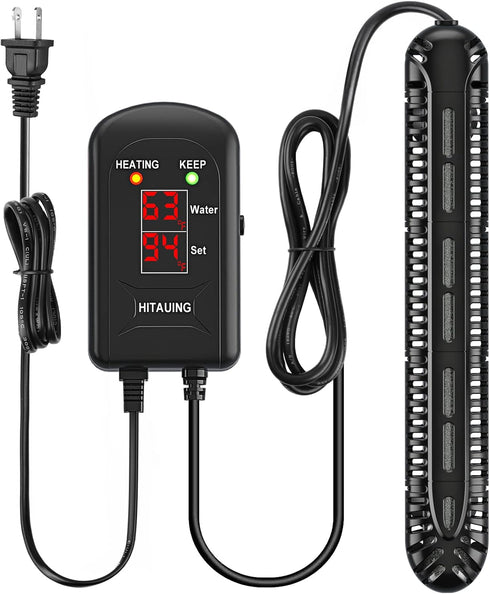 HiTauing Aquarium Heater, 300W with LED Digital Display, 5 Safety Protection for 40-75 Gallon Tanks