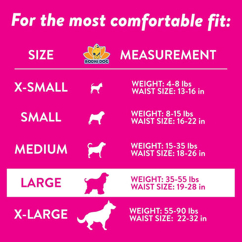 (20 Count) Bodhi Dog Disposable Female Dog Diapers - Super Absorbent Dog Diapers for Female Heat Cycle - Adjustable Fit