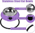 2 Pcs Non-Slip Stainless Steel Small Cat Food Bowls, 7 Oz, Unbreakable with Removable Rubber Base