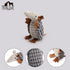 Hollypet Fluffy Dog Toys, Squeaky Plush Toys for All Breeds, Stuffed Chew Toy for Small, Medium, Large Dogs (Dark Gray)