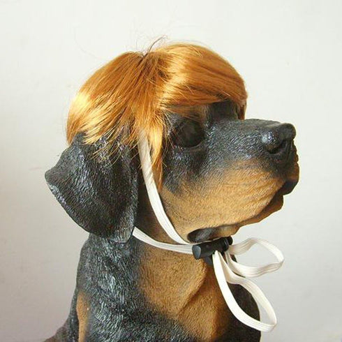 Tangpan Dog Pet High Temperature Wire Wig - Blue Short Style