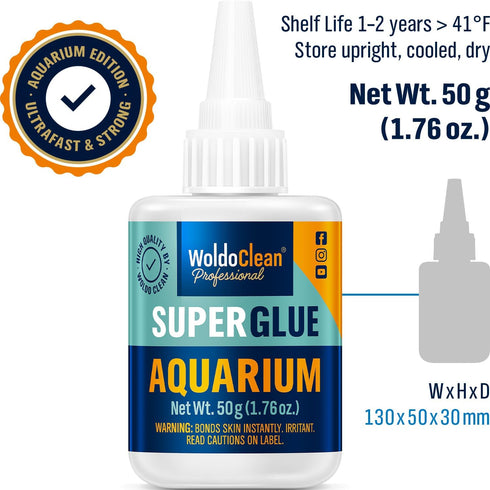 Aquarium Super Glue for Mosses and Plants, 50g for Freshwater and Saltwater Aquariums