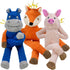 3 Pack No Stuffing Dog Toys Crinkle Squeaky Interactive Plush Dog Toy, not for Aggressive Chewers, to Keep Them