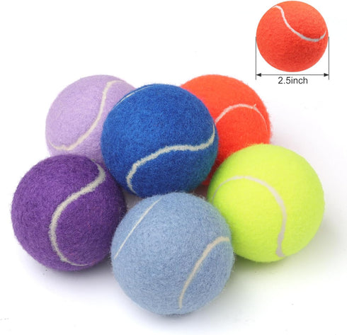 Pet Dog Playing Balls, 6 Pack Advanced Training Tennis Balls for Dogs, Good for Beginner Training, Polychrome Canned
