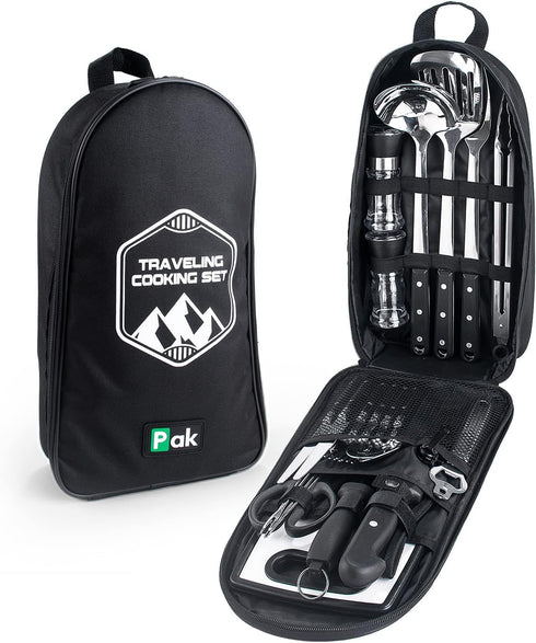 Pak Camping Cookware Set, Camp Kitchen Utensils, Camping Cooking Accessories for RV Camp