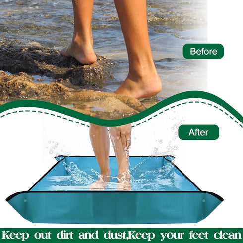 Wenfan 39.37" Camp Shower Tent Mat Non Slip Camping Mat Foldable Outdoor Shower Tent Floor Mat Portable Changing Tents