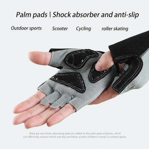 Generic Workout Gloves for Men Women, Fingerless Weight Lifting Gloves with Genuine Suede Palm, Full Palm Protection