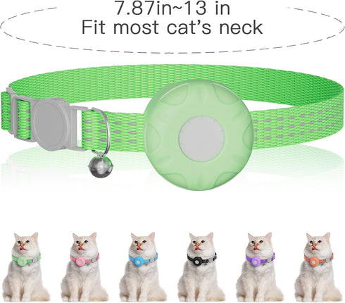 Cat Tracker,No Monthly Fee GPS Trackers for Cats,Pet Tracker Work with Apple Find My App(iOS Only),Real-Time Location