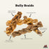 Redbarn 7" Braided Bully Sticks for Dogs - Natural, Grain-Free, Long-Lasting Dental Chews Sourced from Free-Range,
