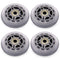Inline Skate Wheels with Bearings, 3 Inch Roller Blade Wheels 76mm Clear for Office Chairs, Luggage, 4 Pack