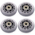 Inline Skate Wheels with Bearings, 3 Inch Roller Blade Wheels 76mm Clear for Office Chairs, Luggage, 4 Pack