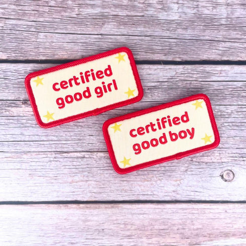 Certified Good Boy Girl Dog Harness Patches: Funny Cute Dogs Patch for Removable Vest Collar Tactical Working