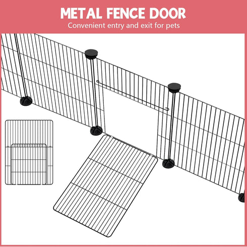 32 Playpen,47.5" 23.7" 31.5" Panels Small Animal x x Pet Playpen with Upgrade Waterproof Mat,C&C Cage for Guinea Pigs