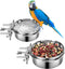 Dog Food Water Bowl with Clamp Holder - Stainless Steel Hanging Bowls for Small Medium Large Dogs