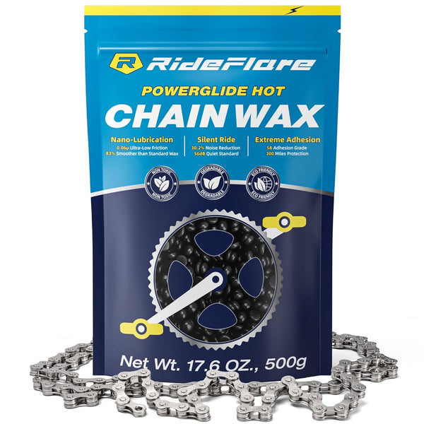RideFlare Premium Chain Wax 500g Hot Melt Bike Chain Lubricant with Ultra