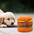 Essivox Plush Dog Toy, Squeaky Hamburger Shape, Soft Chewing Toy for Dogs and Cats, Bite Resistant Pet Supplies