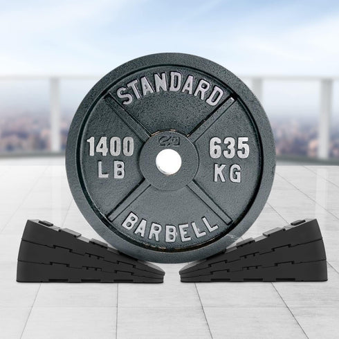 Squat Wedge Block 6PCS Adjustable Non-slip Rubber Ramp for Heel Elevated Squat, Weight Lifting