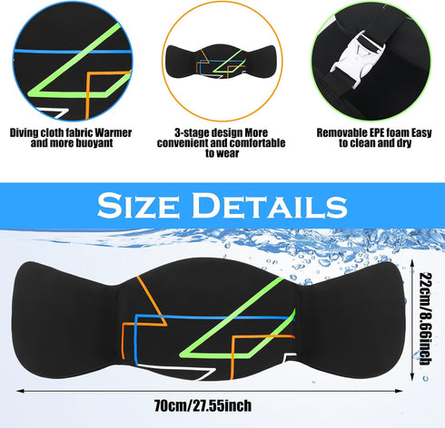 Swim Belt - Adjustable Swimming Floats for Adults, Pool Weights for Water Exercise & Training Equipment