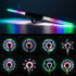 LED Bike Wheel Lights with 30x RGBW Patterns, Batteries Included, IPX5 Waterproof Safety Tire Lights