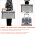 Texsens Pet Carrier - Soft-Sided Cat Carrier for Small/Medium/Large Cats & Puppies Up to 16 lbs, TSA Approved (Grey)