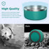 Stainless Steel Dog Bowls for Large Dogs - 64 Ounces/8 Cup Double Wall Weighted Dish with Non-Slip Base