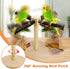 Finches Rotating Bird Perch Stand Toy Natural Wooden Parakeet Toys with Edible Chew Toy Interactive Spinning Toy Bird