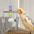 Bird Stainless Steel Bells String, Parrot Hanging Chew Toy for Parakeet, Cockatiel, Cockatoo (Silver)