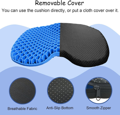 NEW-Vi Anti-Slip Kayak Seat Cushion, Waterproof Thicken Gel Pad for Sit in Kayak Chair, Fishing Kayak Accessories