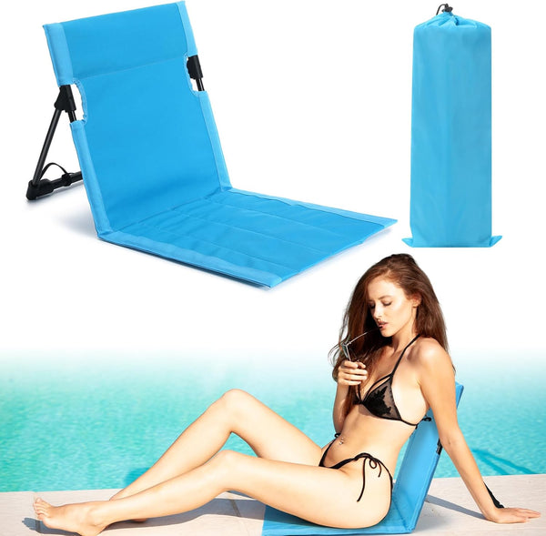 Karenhi 1 Pcs Foldable Poolside Chairs Portable Beach Chair Folding Poolside Chairs