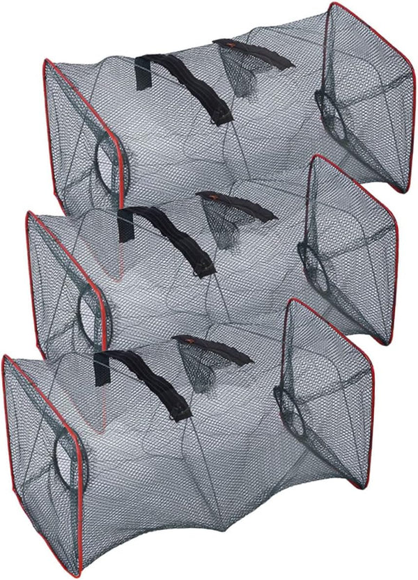 Unomor Folding Lobster Net 18.11X8.66 Inch Portable Crab Trap Crawfish Bait Cage