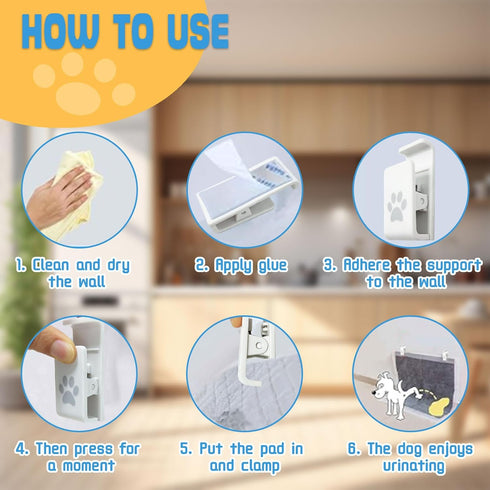 Dog Pee Pad Holder, Securely Holds Training Pads for Indoor Potty Training - Ideal for Leg-Lifting Puppies (White, 4