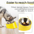 SuperDesign Mess Free 15° Slanted Bowl for Dogs and Cats, Tilted Angle Bulldog Bowl Dog Feeder, Non-Skid & Non-Spill, Easier to Reach Food S/0.5 Cup Bright Yellow