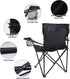 YSSOA XL Portable Black Folding Camping Chair with Armrest