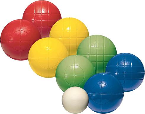 Franklin Sports Bocce Sets - (8) Outdoor Balls + (1) Pallino - Backyard + Beach Family Bocce Sets