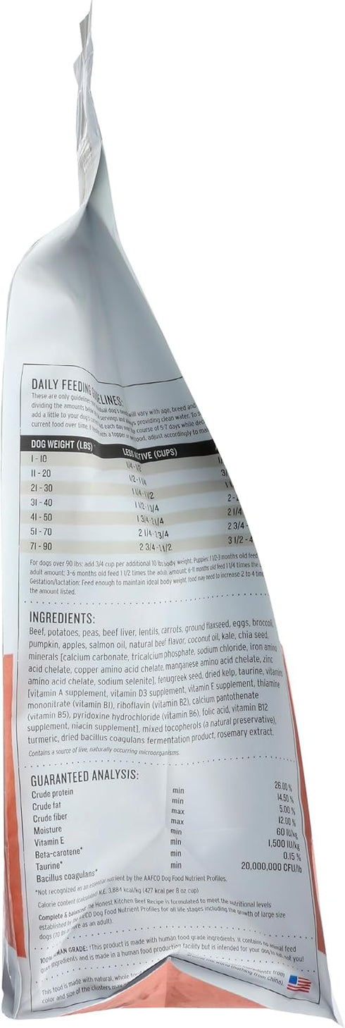 5 lb The Honest Kitchen Human Grade Whole Food Clusters Dry Dog Food - Grain Free Beef Bag