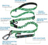 Hotsky Heavy Duty Tactical Bungee Dog Leash with Car Seat Belt and Double Handle for Medium Large Dogs, 4-6ft, Green