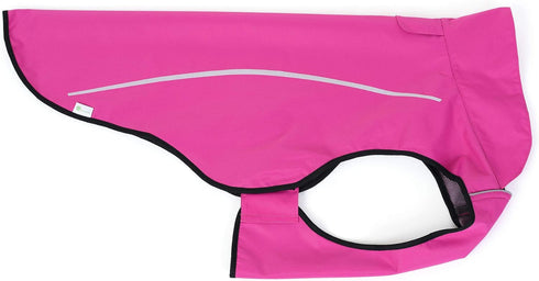 Mile High Life Dog Raincoat, Adjustable Waterproof Reflective Jacket for Small Medium Large Dogs (Hot Pink, M)
