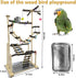 4 2 kathson Large Bird Playground - Natural Wood Perch Gym Layers Parrot Playstand Activity Center with Perches Ladder