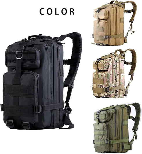 Small Tactical Backpack - Military Bug Out Survival Molle Army Go Bag for Hunting, Gym, Hiking, Camping (30L Green)