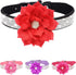Rhinestone Dog Collar for Small Medium Dogs, Black Flower Puppy Collar for Girl Dogs, Summer Spring Wedding Necklace