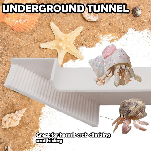 DQITJ 1 Pcs Hermit Crab Hermit Crab Hideaway Underground Habitat and Climbing Toy (White)