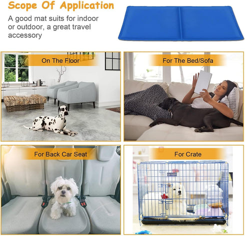 Dog Cooling Mat, Large - Pressure Activated Cooling Pad for Dogs and Cats, No Water or Refrigeration Needed