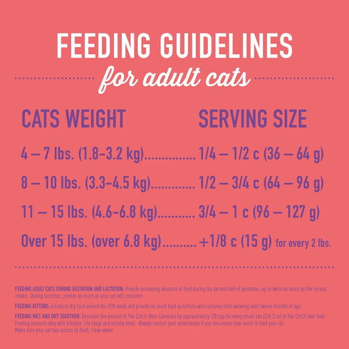 Tiki Cat Born Carnivore High Protein Dry Cat Food, Chicken, Herring & Salmon Meal, Grain-Free, 5.6 lbs Bag
