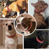Spiked Soft Leather Dog Collar, Adjustable Anti Bite Studded for Small Medium Large Dogs (Red, L)