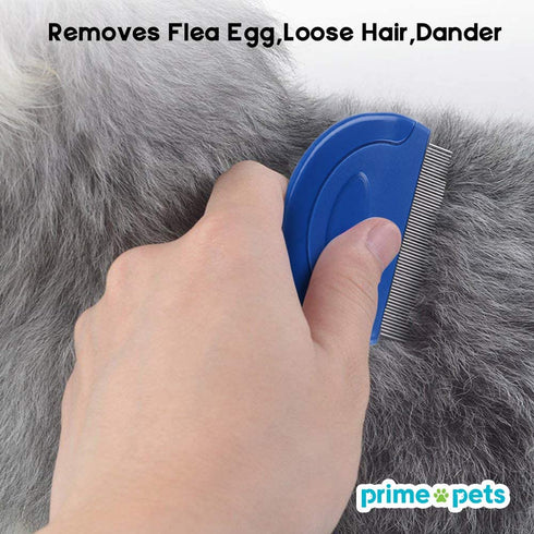 PrimePets Flea Comb for Cat and Dog - Pet Hair Removal Comb